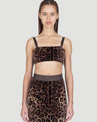 Dolce & Gabbana Women Leopard Print Crop Top
