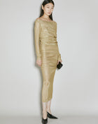 Dolce & Gabbana Women Lurex Mesh Midi Dress