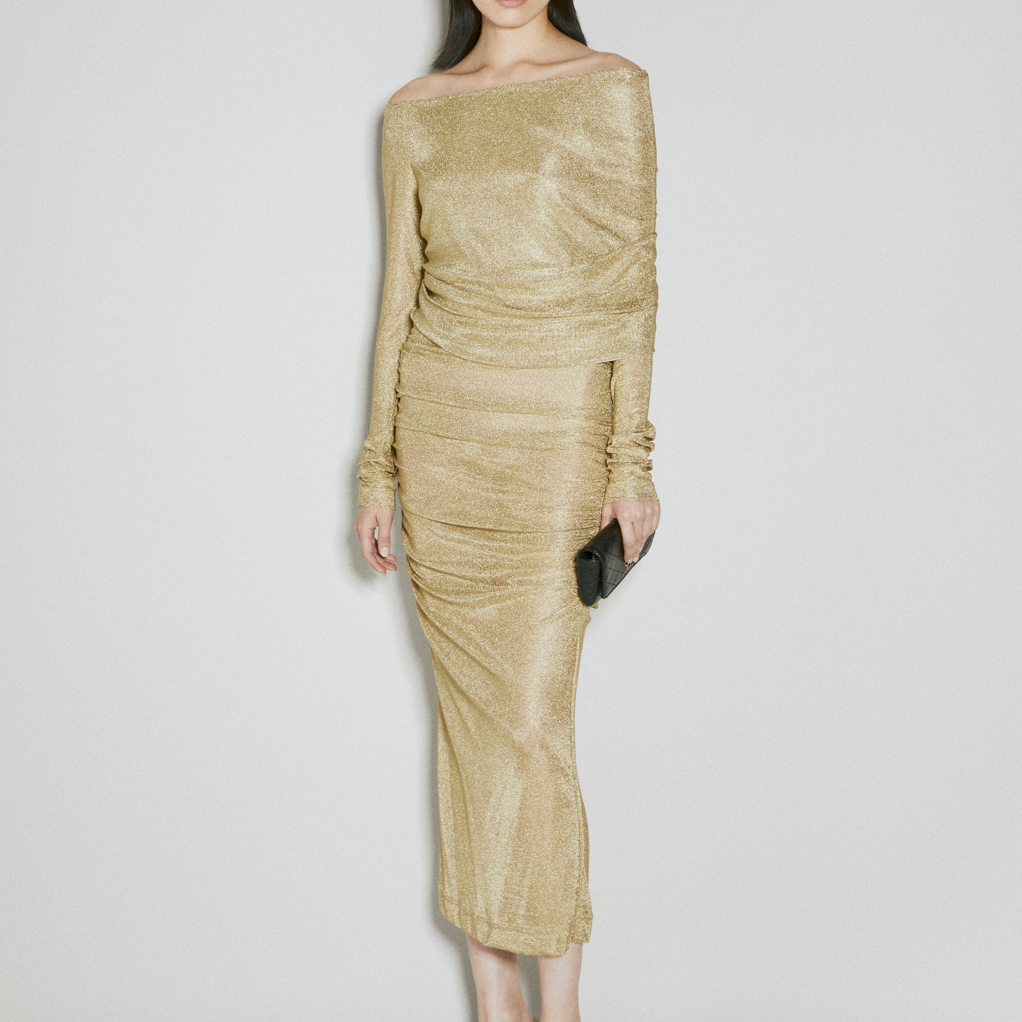 Dolce & Gabbana Women Lurex Mesh Midi Dress