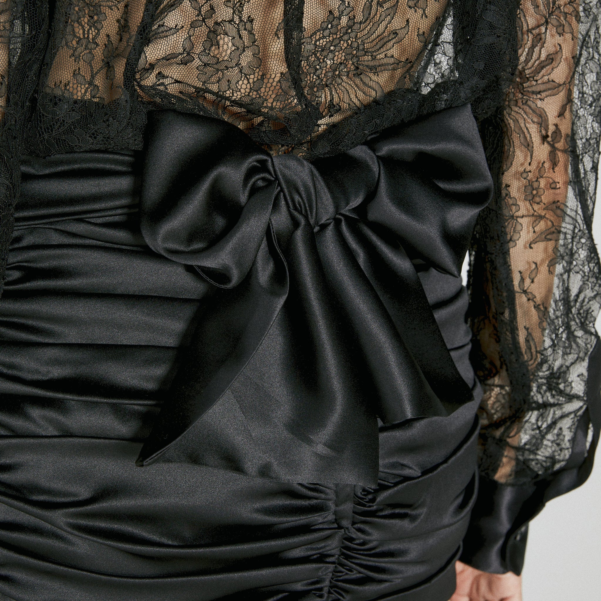 Dolce & Gabbana Women Ruched Silk Mini Skirt