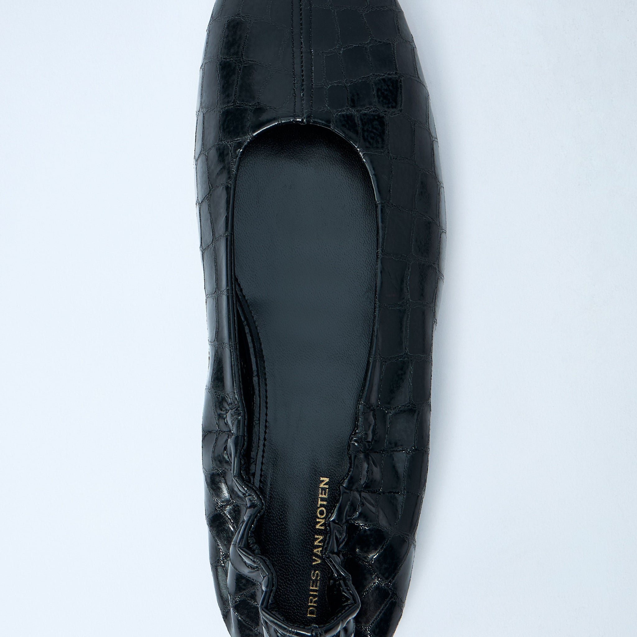 Dries Van Noten Women Croc-Embossed Ballerina Flats