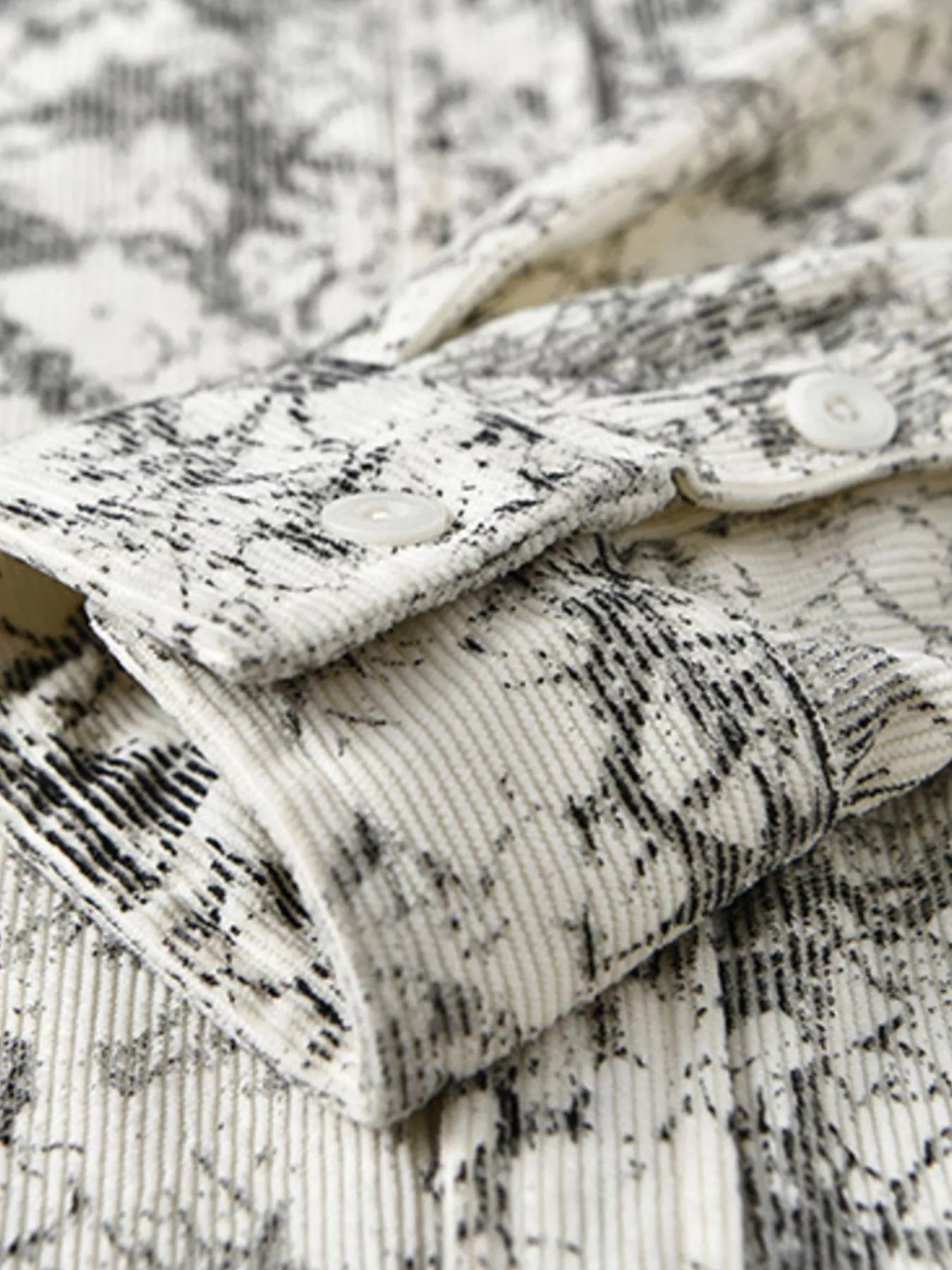 Apricot Pattern Button Up Long Sleeve shirts Trendsi