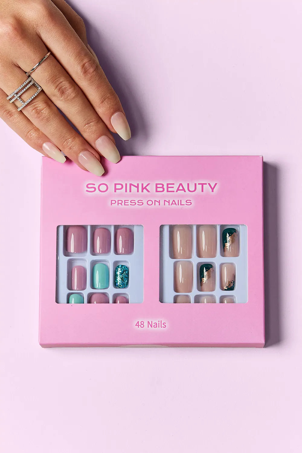 SO PINK BEAUTY Press On Nails 2 Packs Polished Petals One Size Trendsi