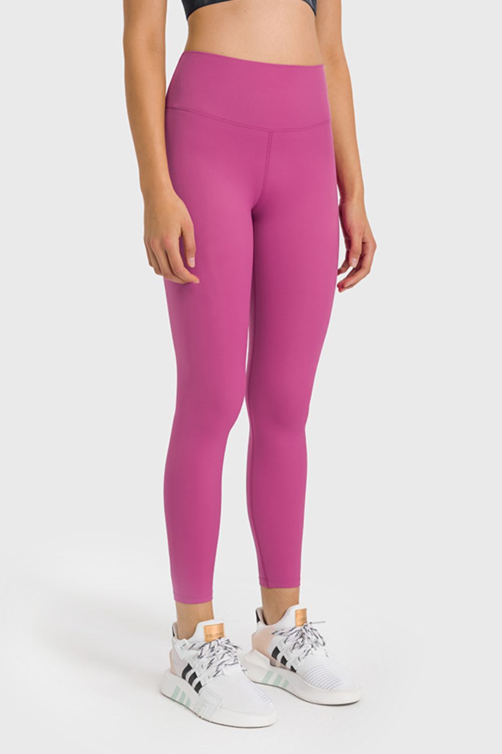 Millennia High Waist Ankle-Length Yoga Leggings Cerise Trendsi