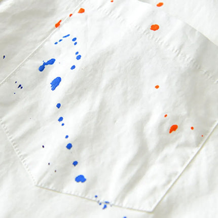 The Paint Splatter White Button Up
