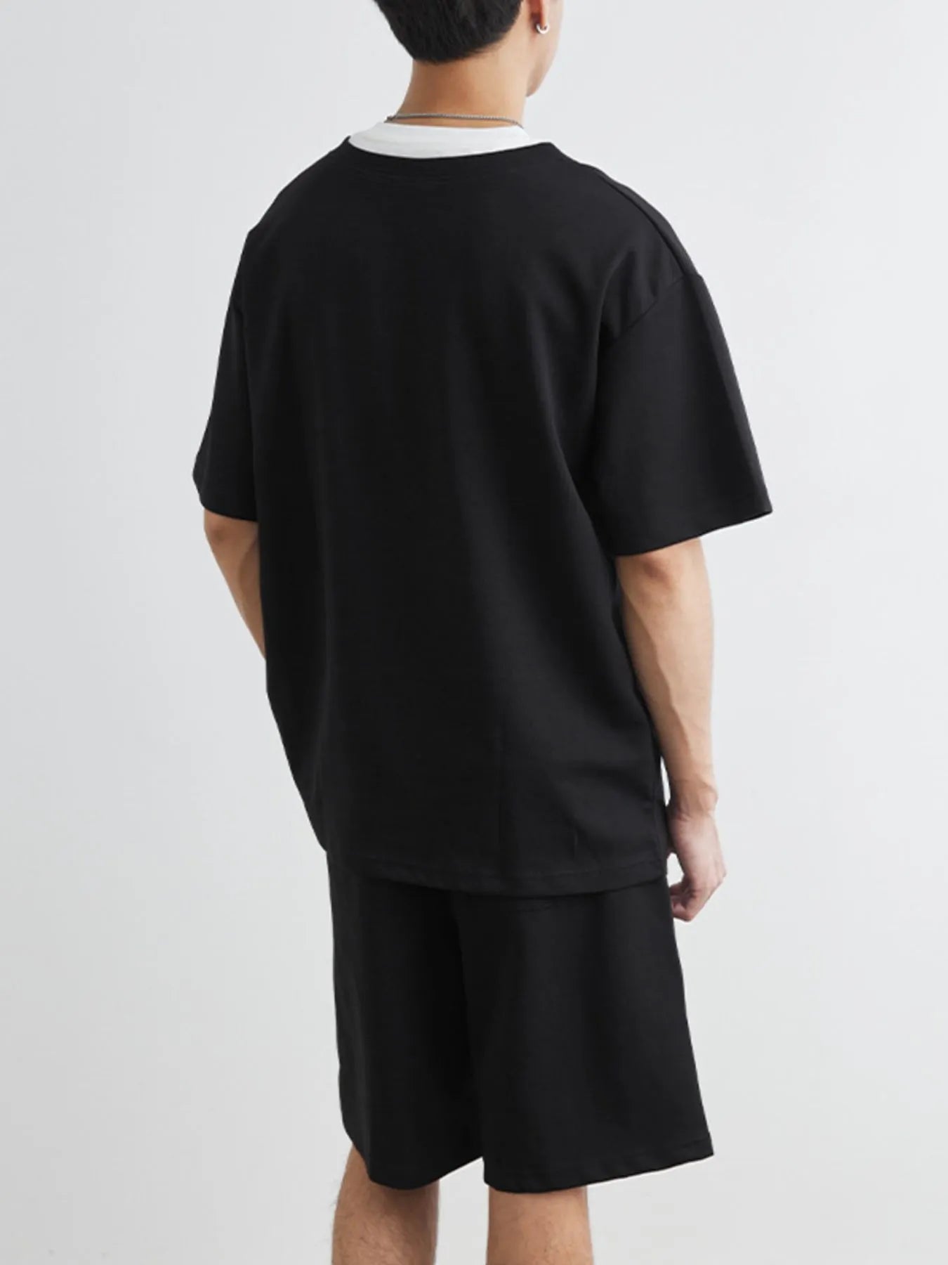 Mens Half Sleeve Top & Shorts Set Loungewear Trendsi