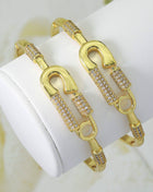 Safety Pin Pave Bracelet