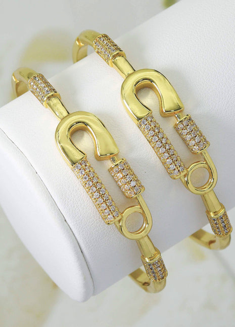 Safety Pin Pave Bracelet