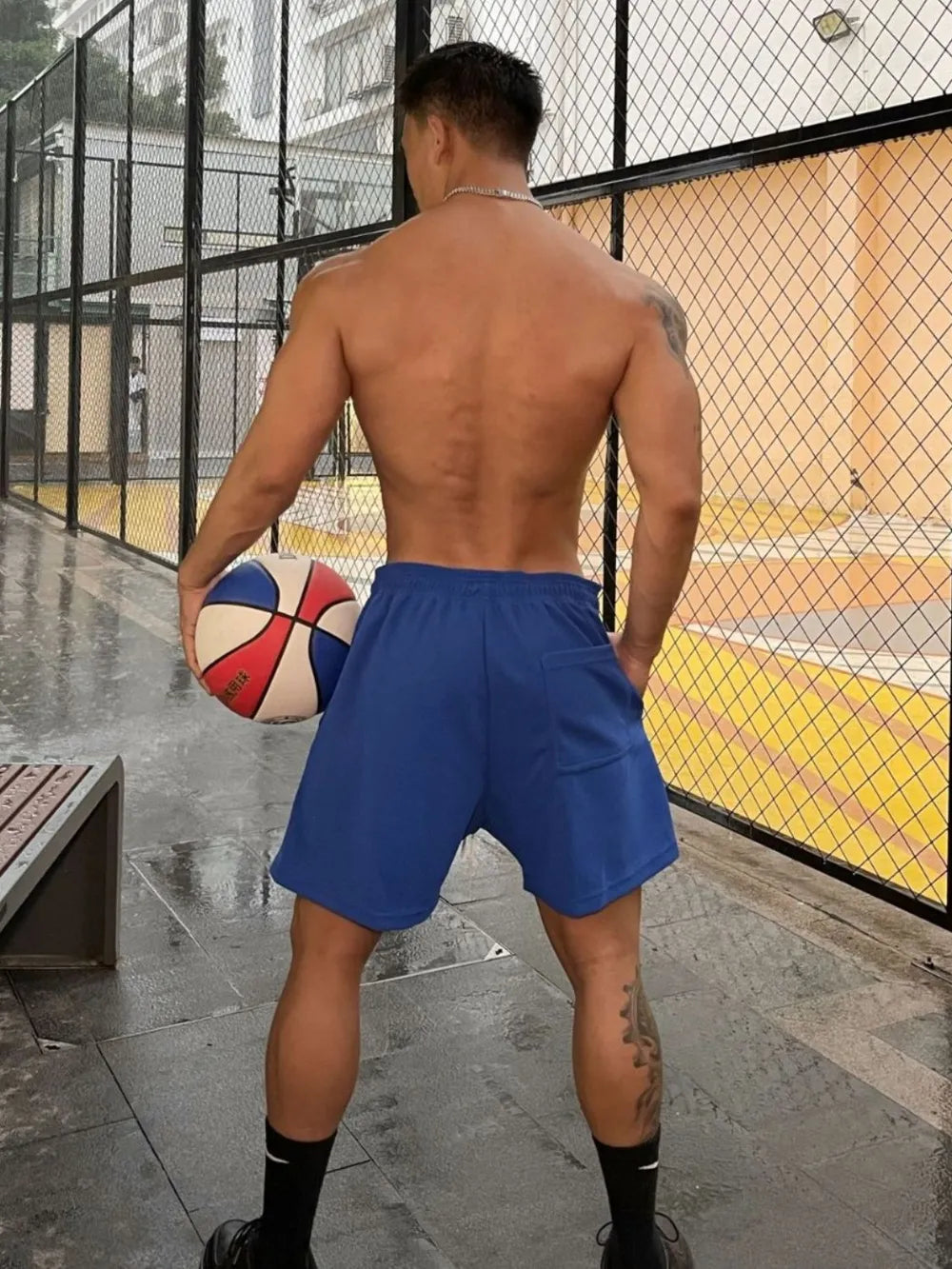 Mens Drawstring Active Shorts Trendsi