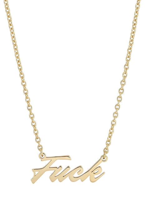 F**K Necklace - 10k Gold-plated / Rhodium Silver