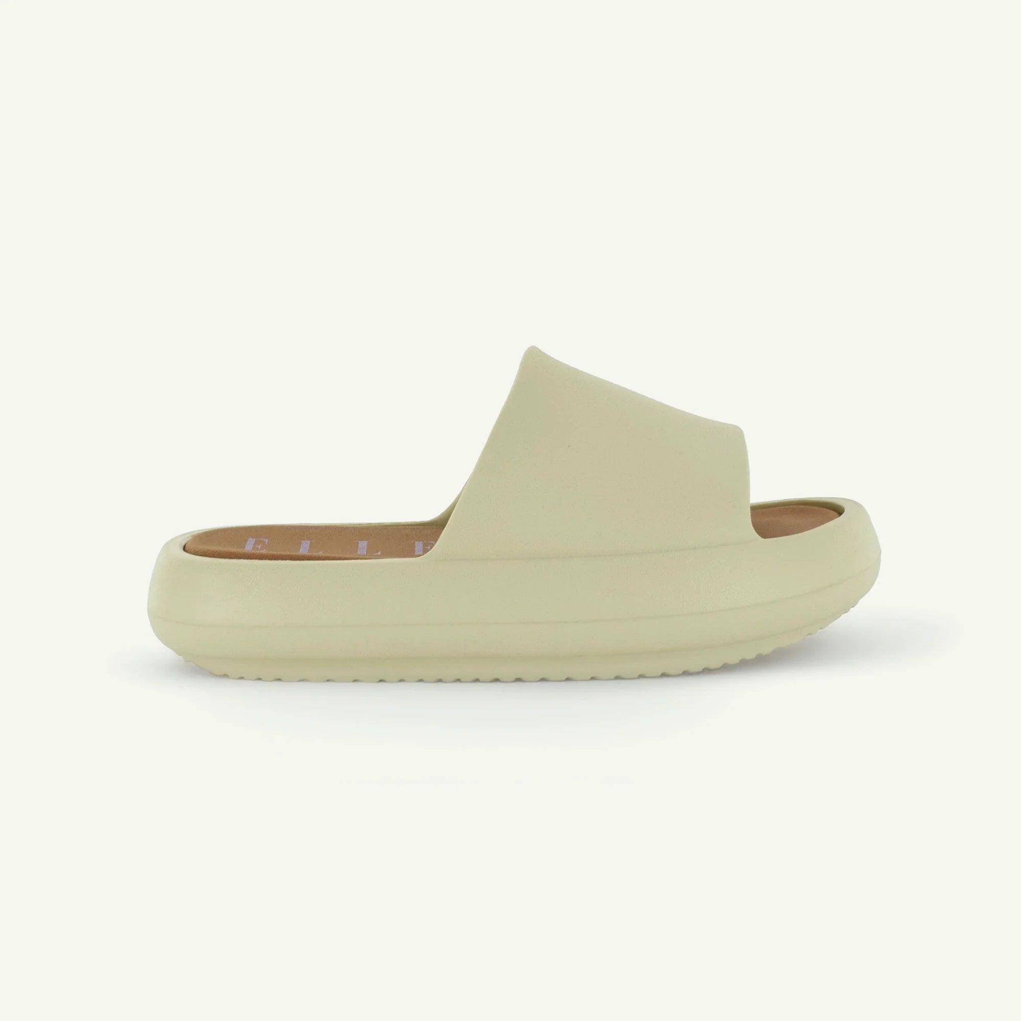 ST. TROPEZ: PLATFORM SLIDE - TAN Slippers Elle Footwear