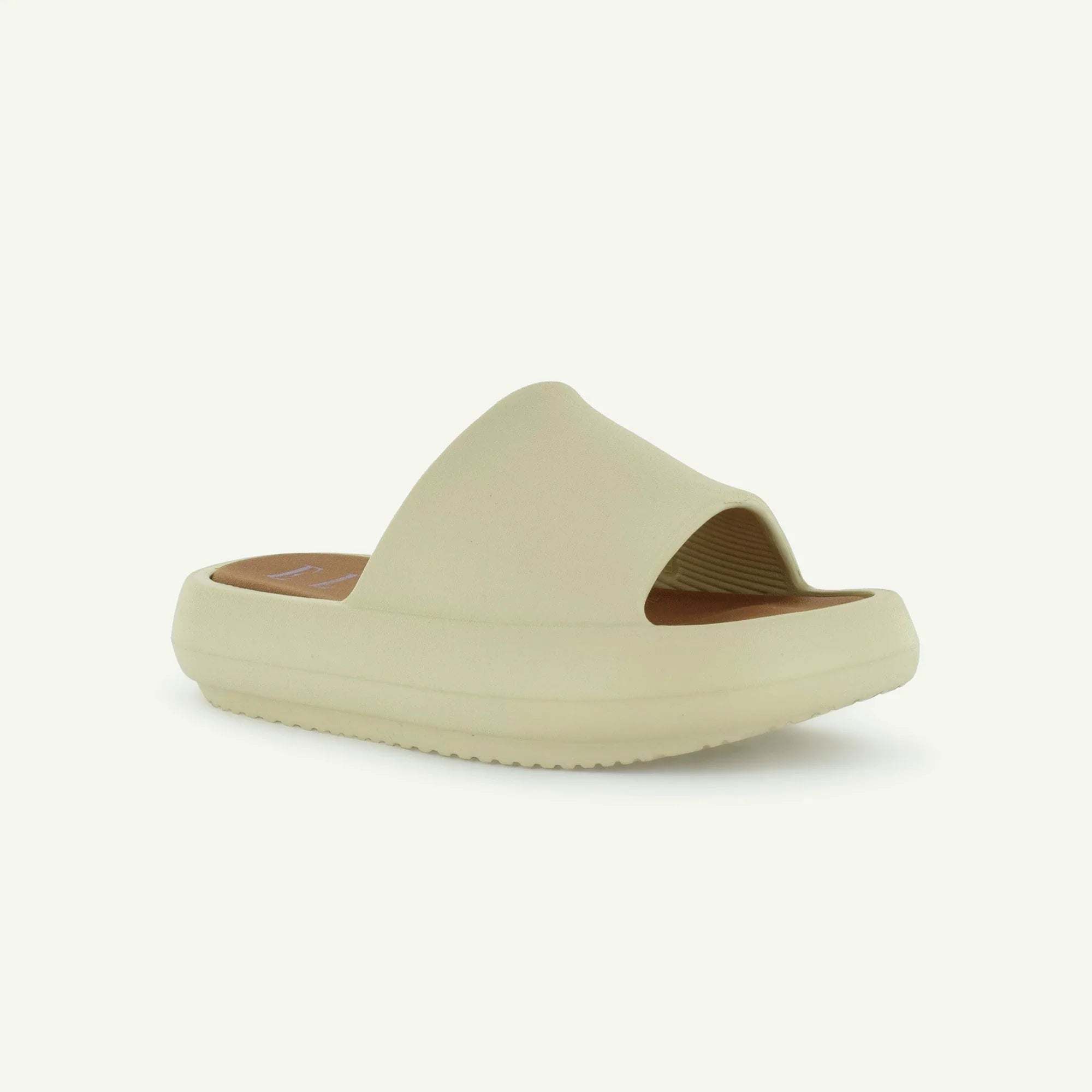 ST. TROPEZ: PLATFORM SLIDE - TAN Slippers Elle Footwear