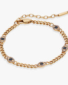 Evil Eye Curb Chain Inline Bracelet