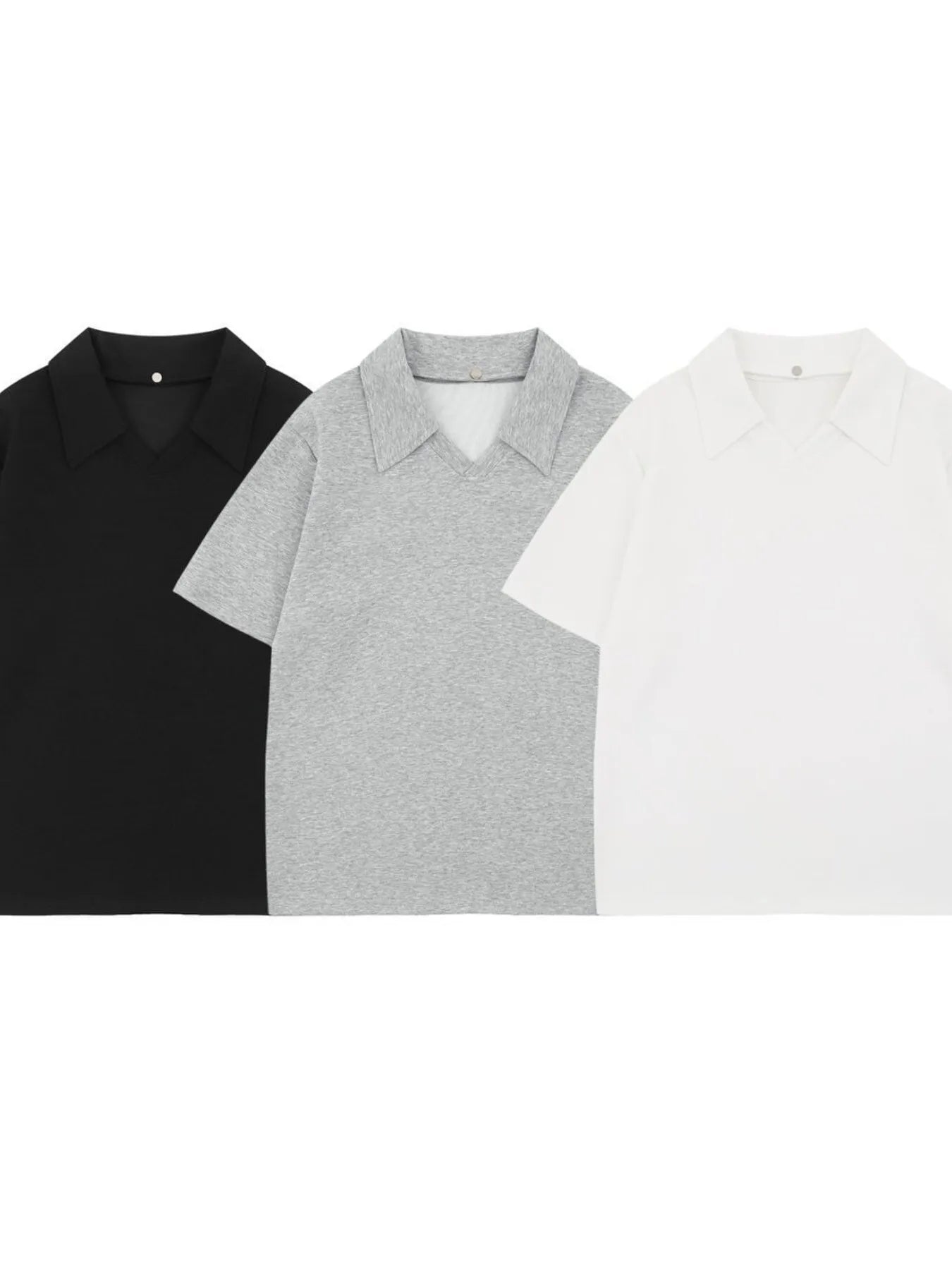 Mens Detachable Collar Comfy Polo shirts Trendsi