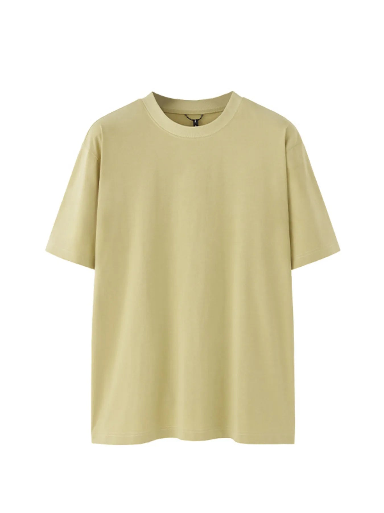 Men's Casual Comfort Crew Neck T-Shirt Pastel Yellow Trendsi