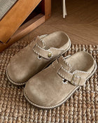Cutesy Stitched Everyday Clogs Sand Color Trendsi