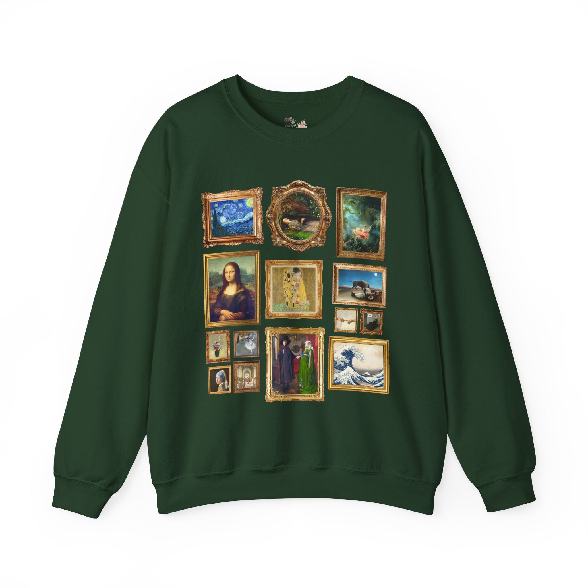 Famous Paintings Art History Sweatshirt Forest Green Sweatshirt Opal and June