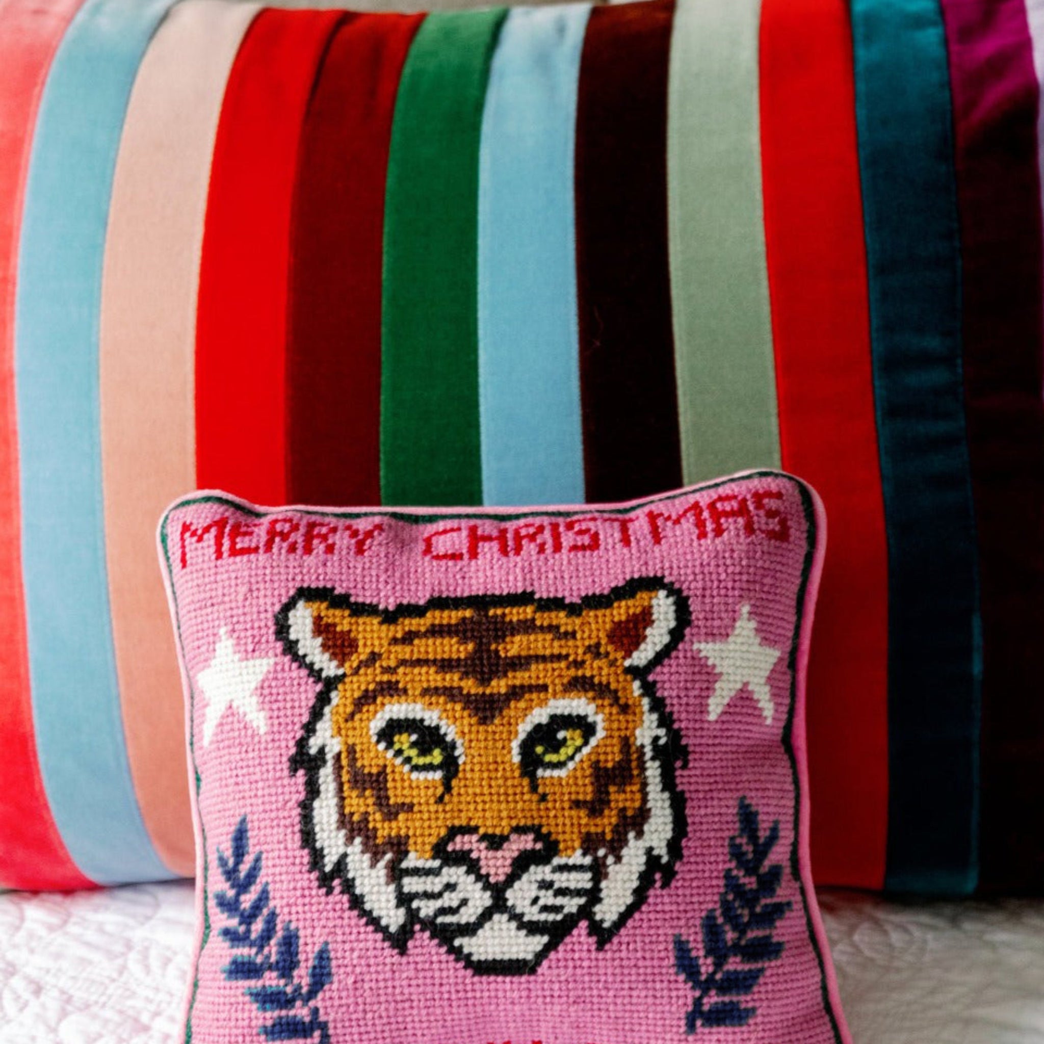 Filthy Animal Needlepoint Pillow