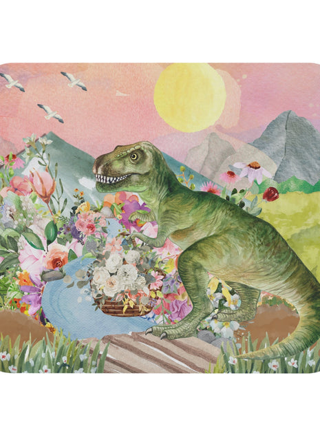 Floral T-Rex Mousepad