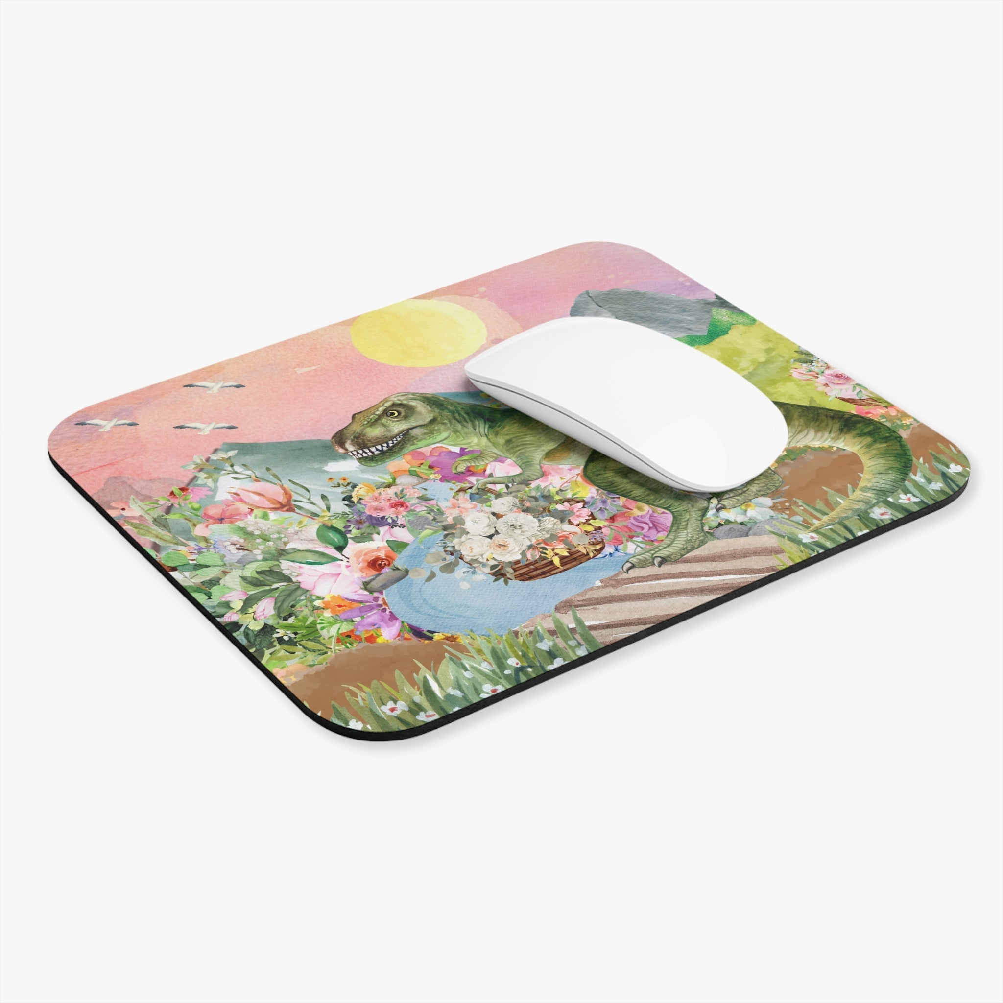 Floral T-Rex Mousepad Home Decor Opal and June