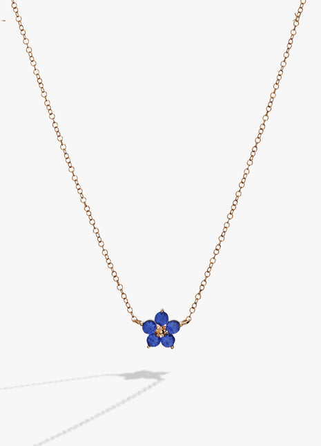 Crystal Forget-Me-Not Flower Necklace