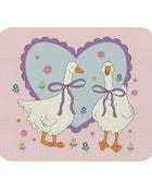 Funny Cute Pink Gingham Goose Mousepad 9