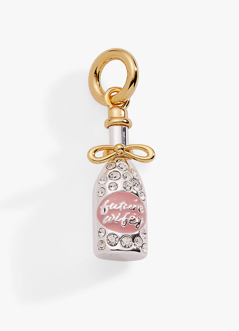 ‘Future Wifey’ Crystal Champagne Charm Pendant