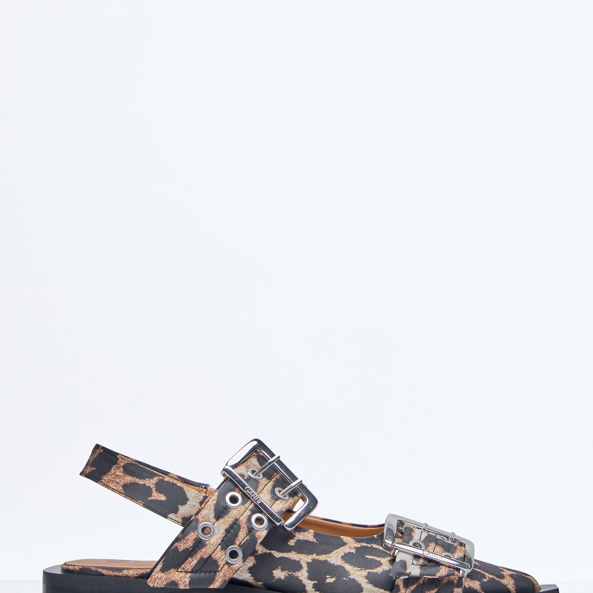 Ganni Women Feminine Buckle Ballerina Flats