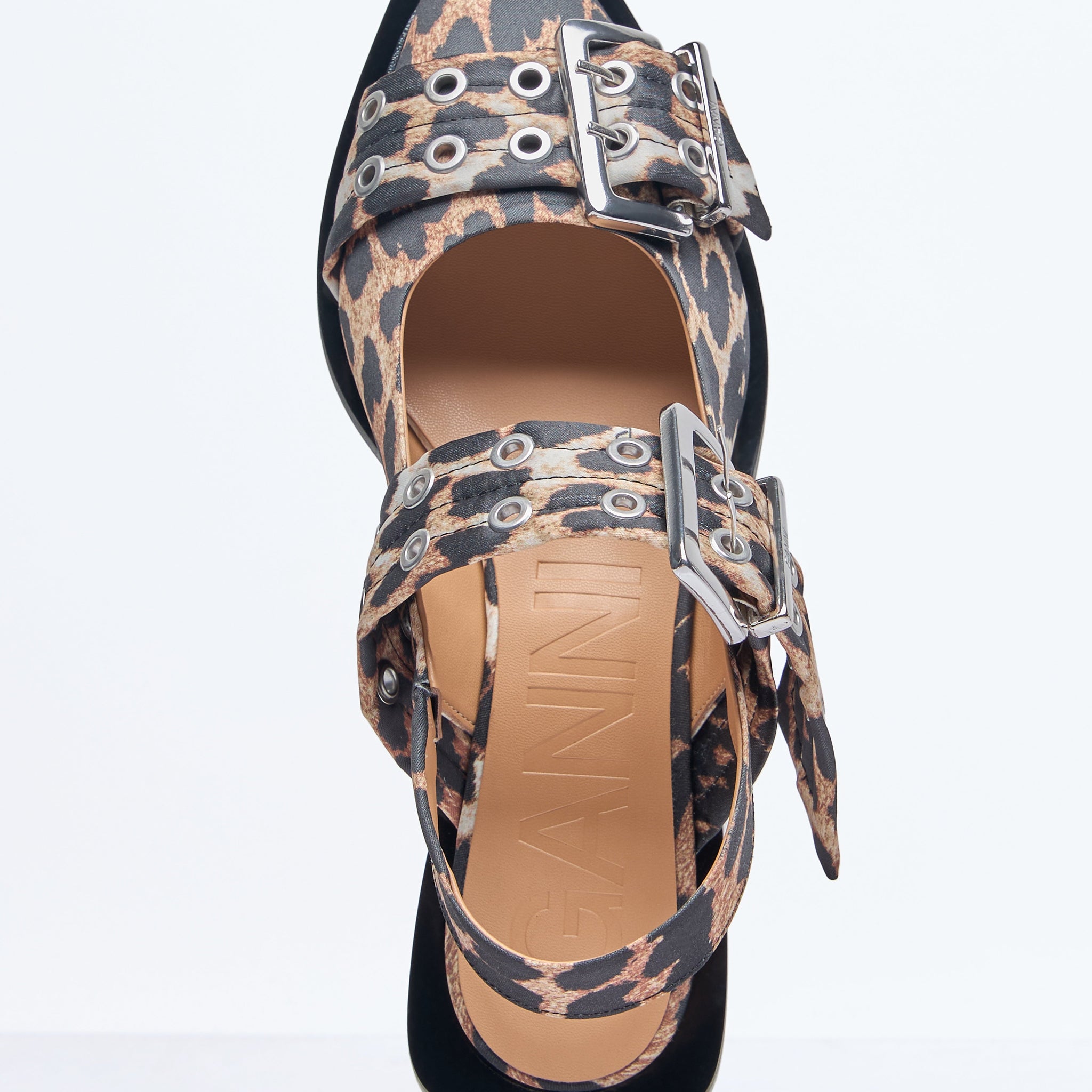 Ganni Women Feminine Buckle Ballerina Flats