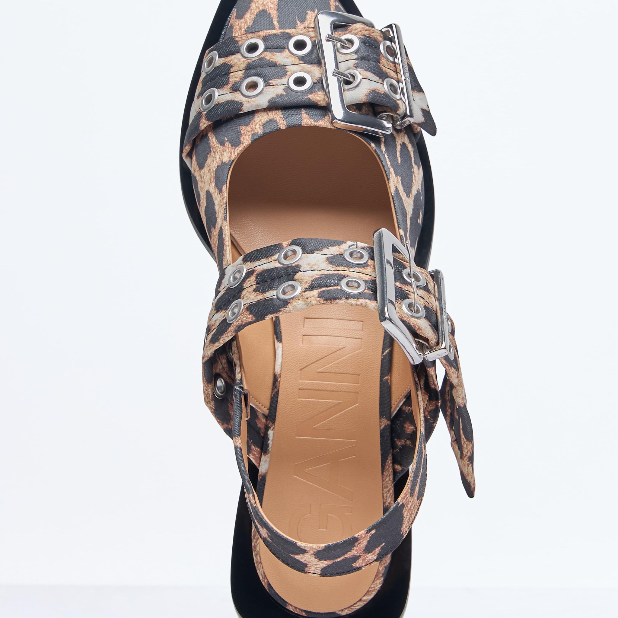 Ganni Women Feminine Buckle Ballerina Flats