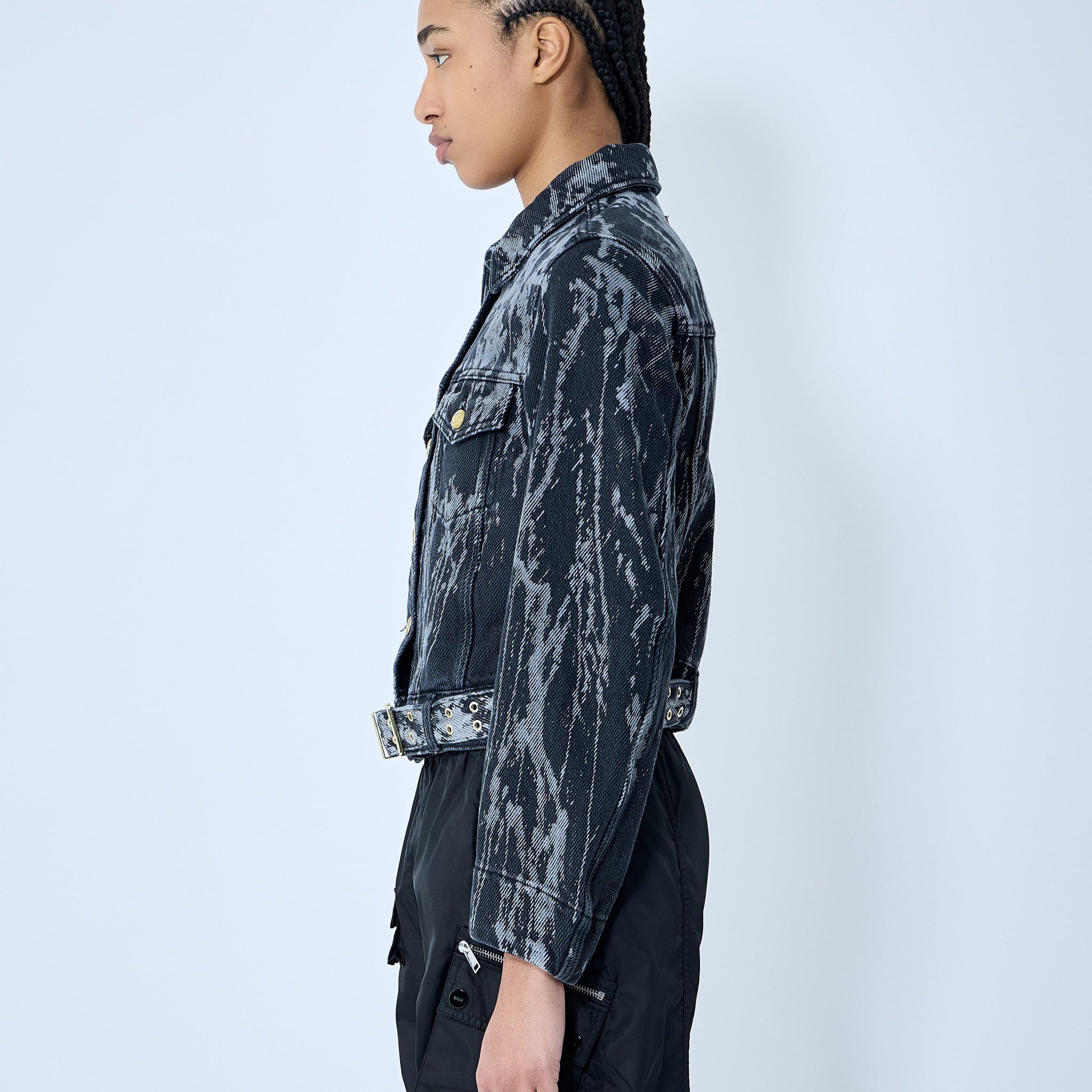 Ganni Women Heavy Denim Belted Jacket