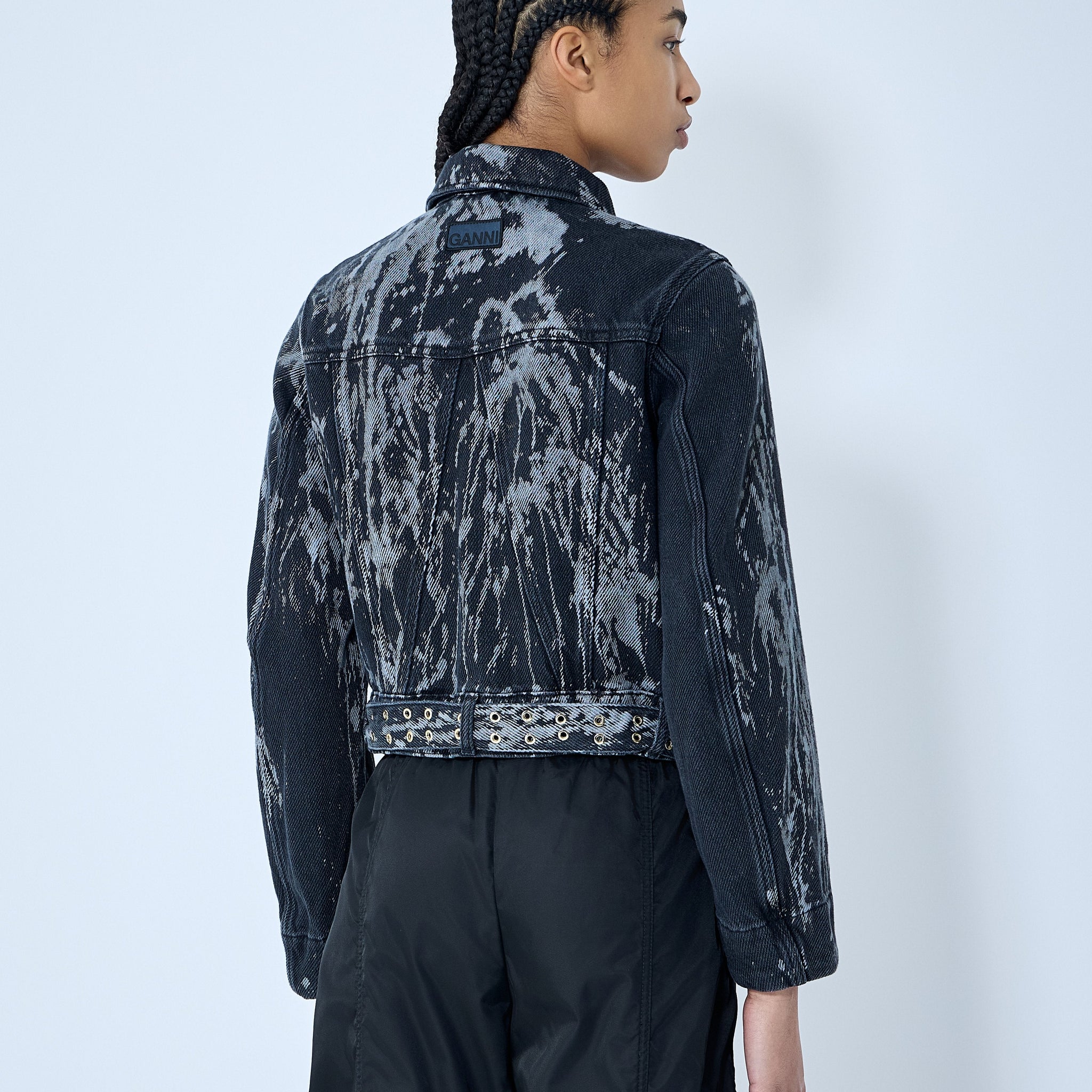 Ganni Women Heavy Denim Belted Jacket