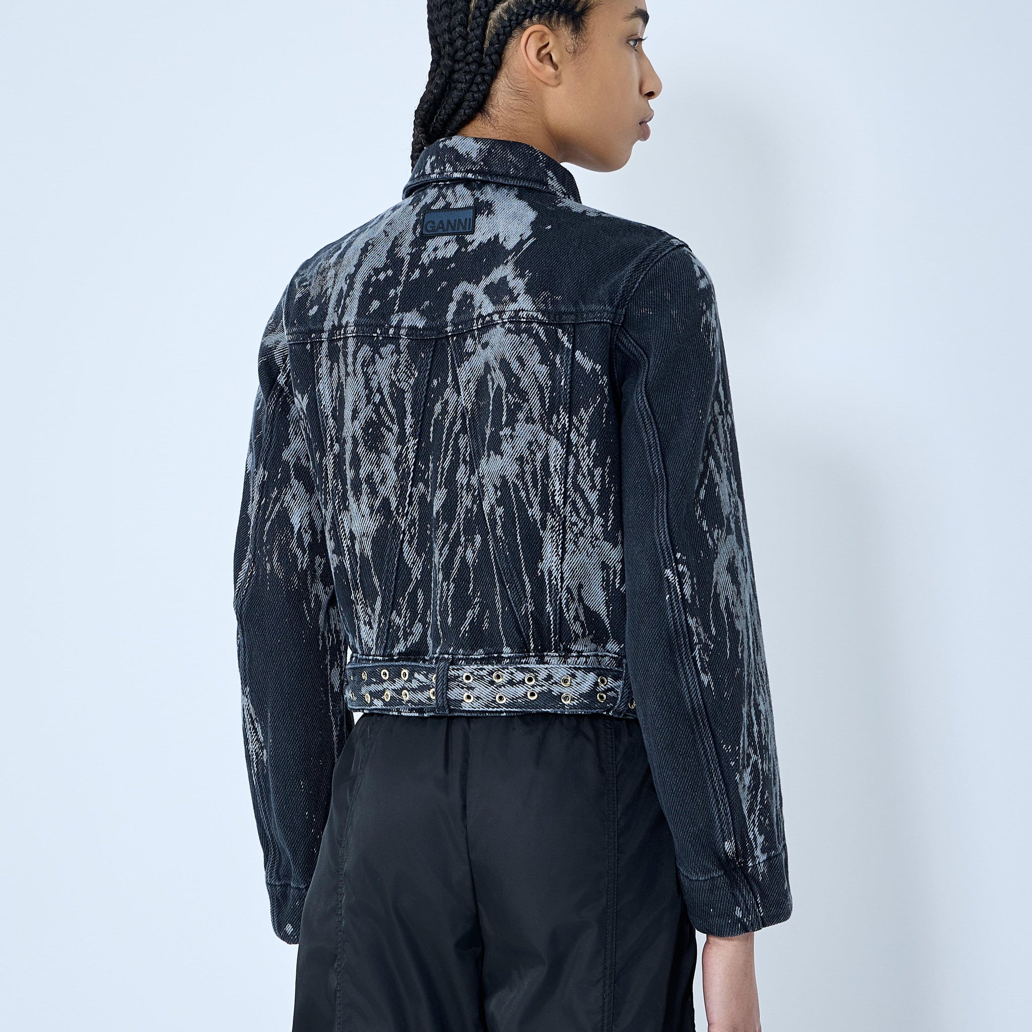 Ganni Women Heavy Denim Belted Jacket