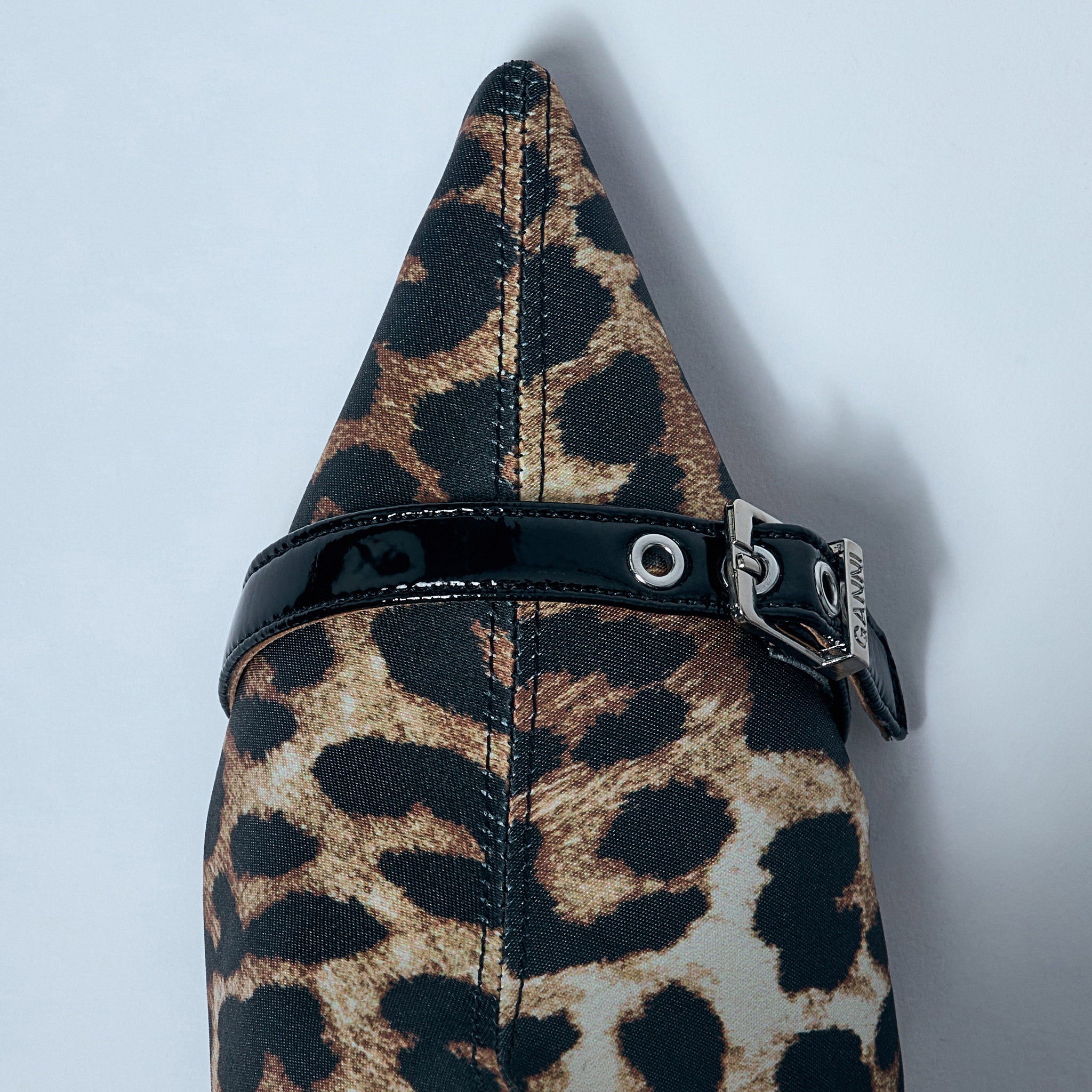 Ganni Women Leopard Eyelets Slouchy High Shaft Boots