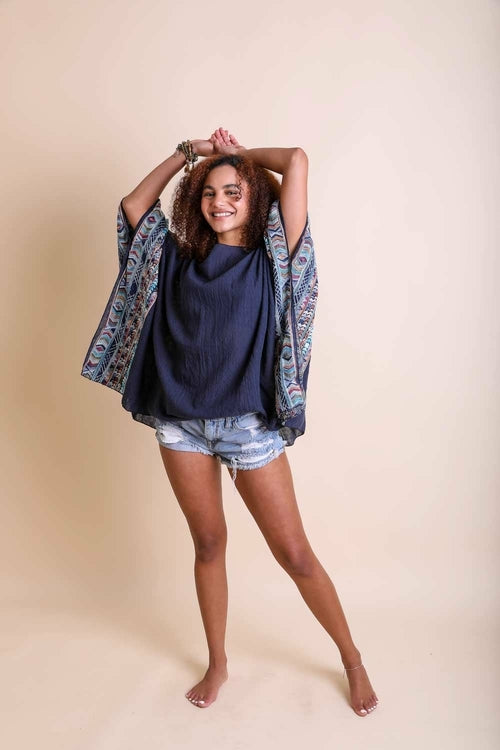 Geometric Embroidered Tunic Top Tops Happy Spoils