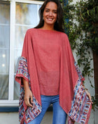 Geometric Embroidered Tunic Top Rust Tops Happy Spoils