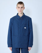 Gucci Men Cotton Jacquard Jacket With Gg Shadow