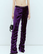Gucci Women Horsebit Belt Velvet Pants