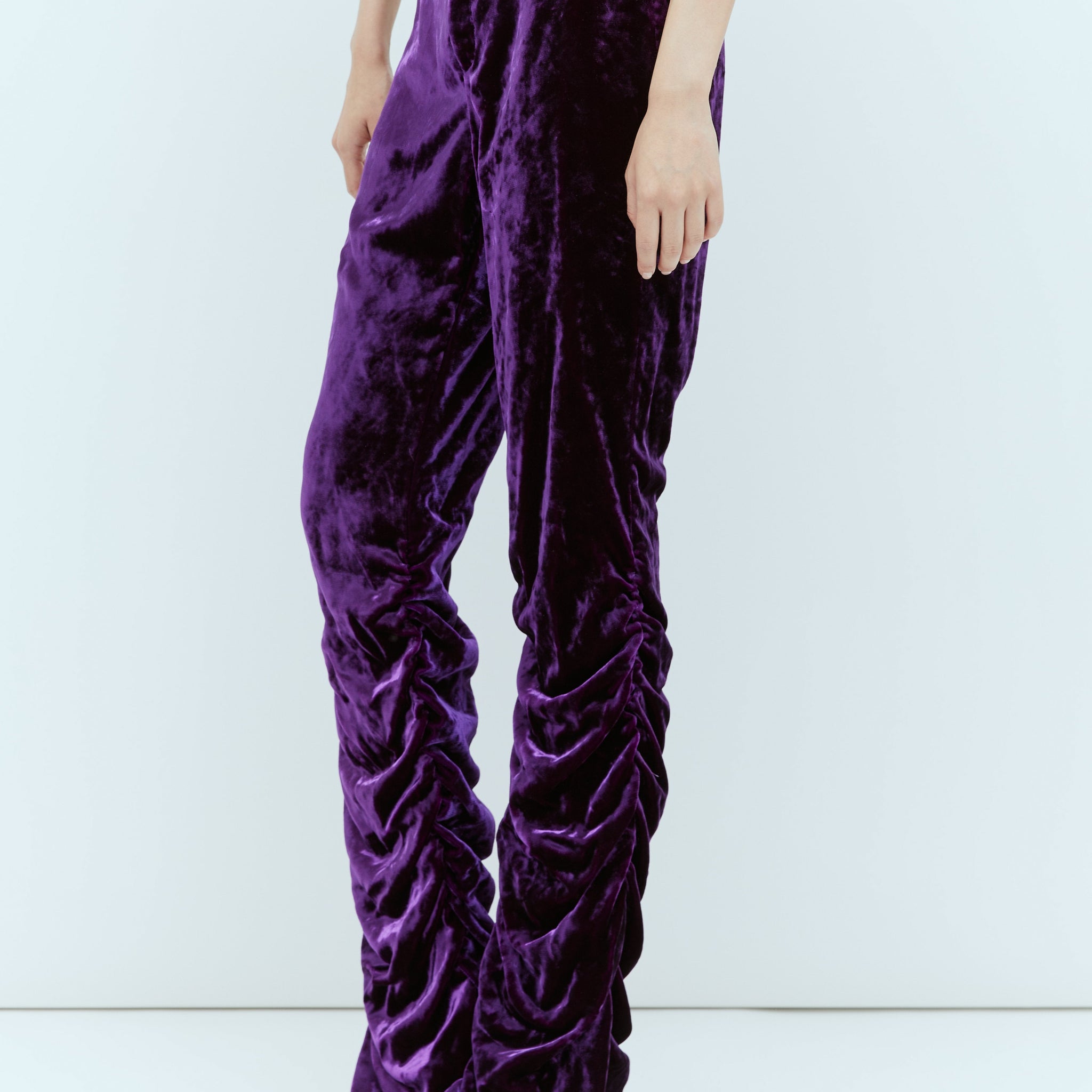 Gucci Women Horsebit Belt Velvet Pants