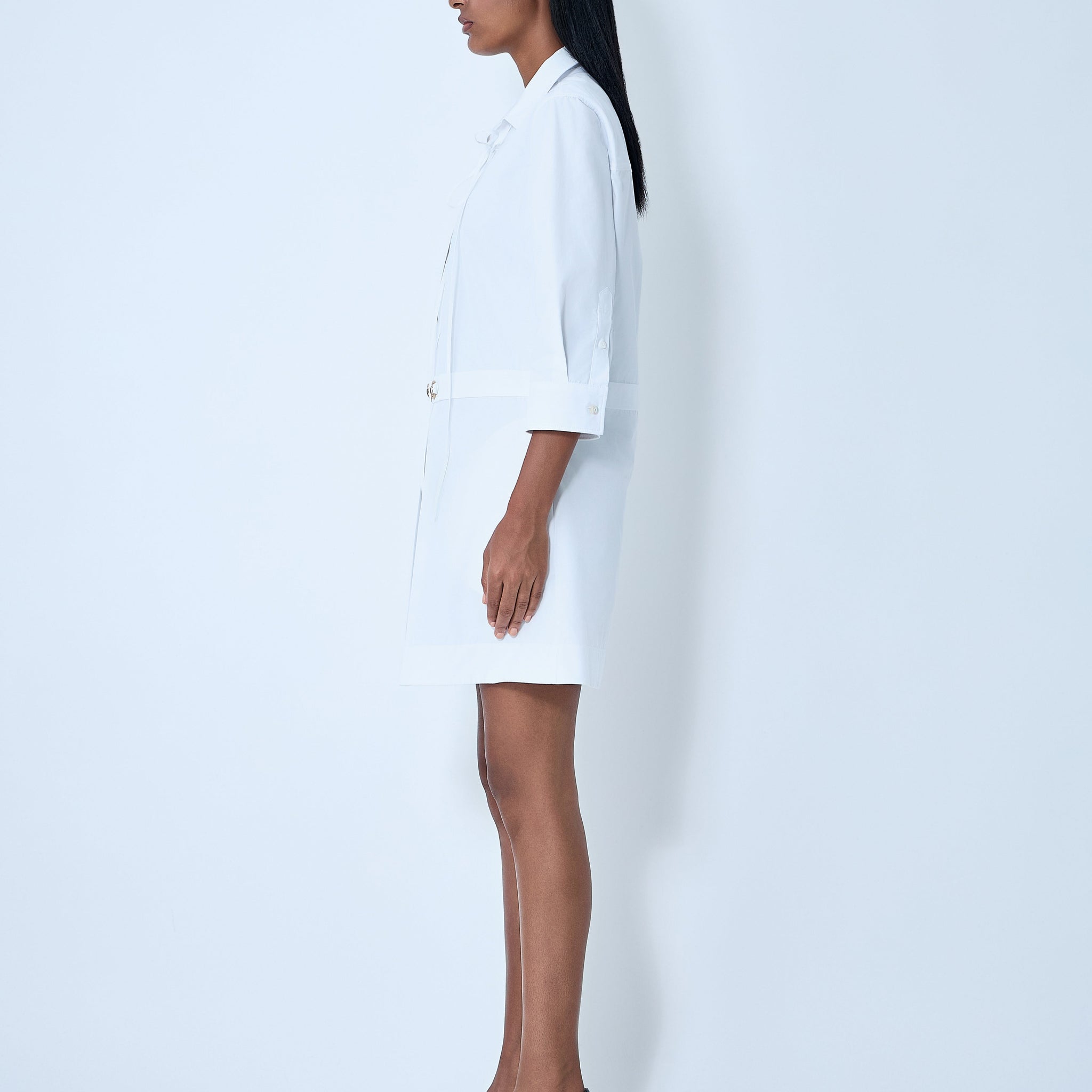 Gucci Women Cotton Poplin Shirt With Horsebit Hardware