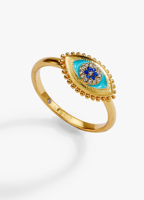 Healing Stone Evil Eye Ring
