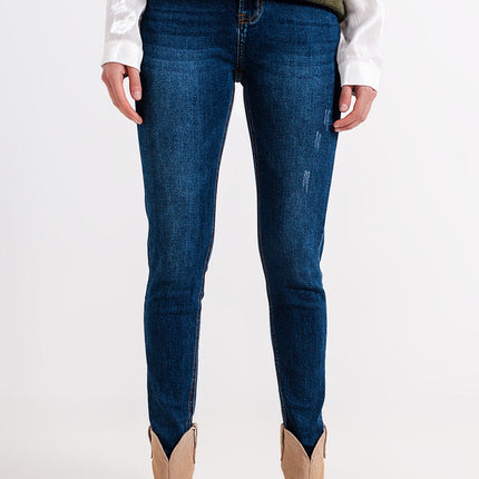 Blue Wash High-Waist Skinny Jean