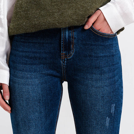 Blue Wash High-Waist Skinny Jean