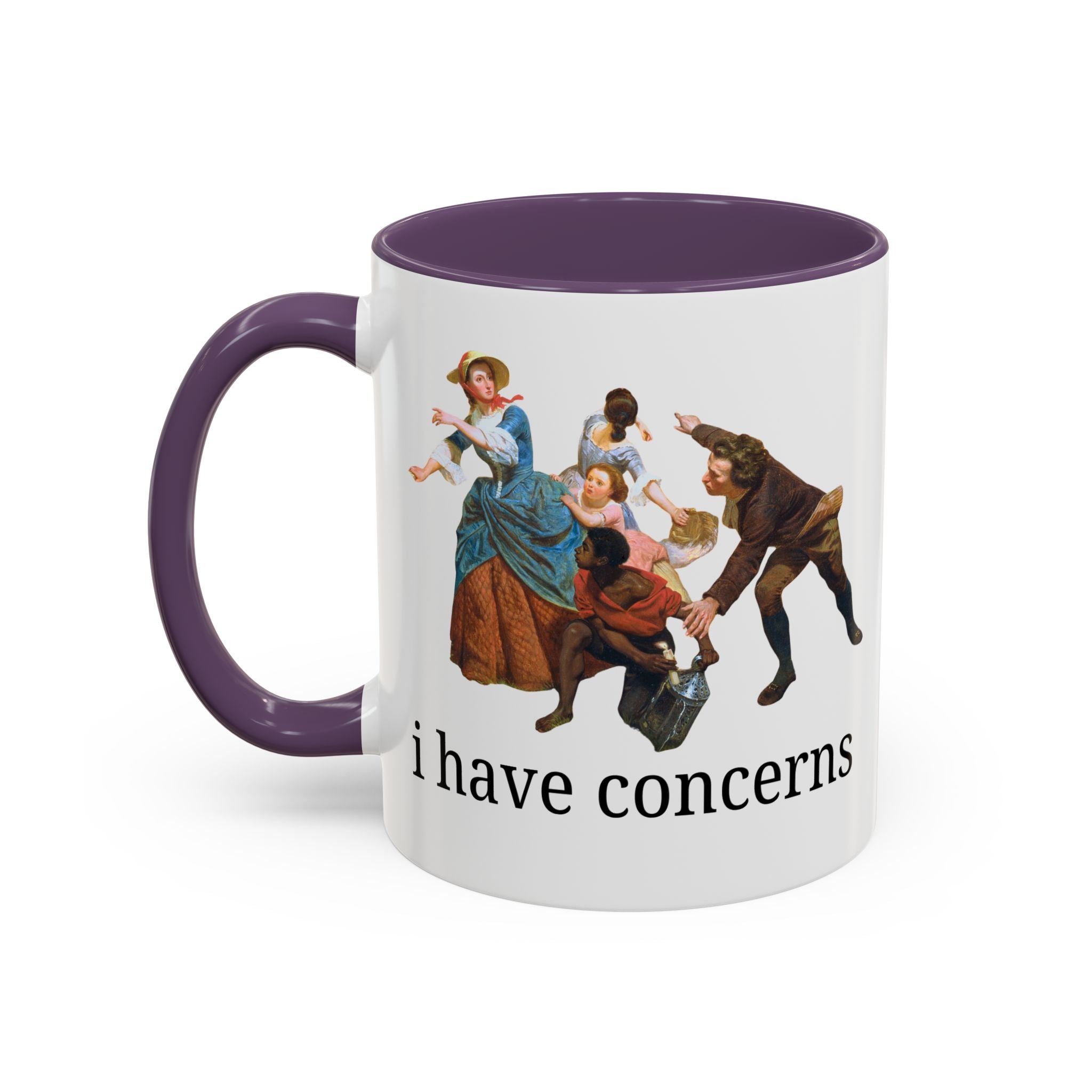 I Have Concerns Art History Coffee Mug: Mrs. Schuyler Burning Her Wheat Fields Mug Opal and June