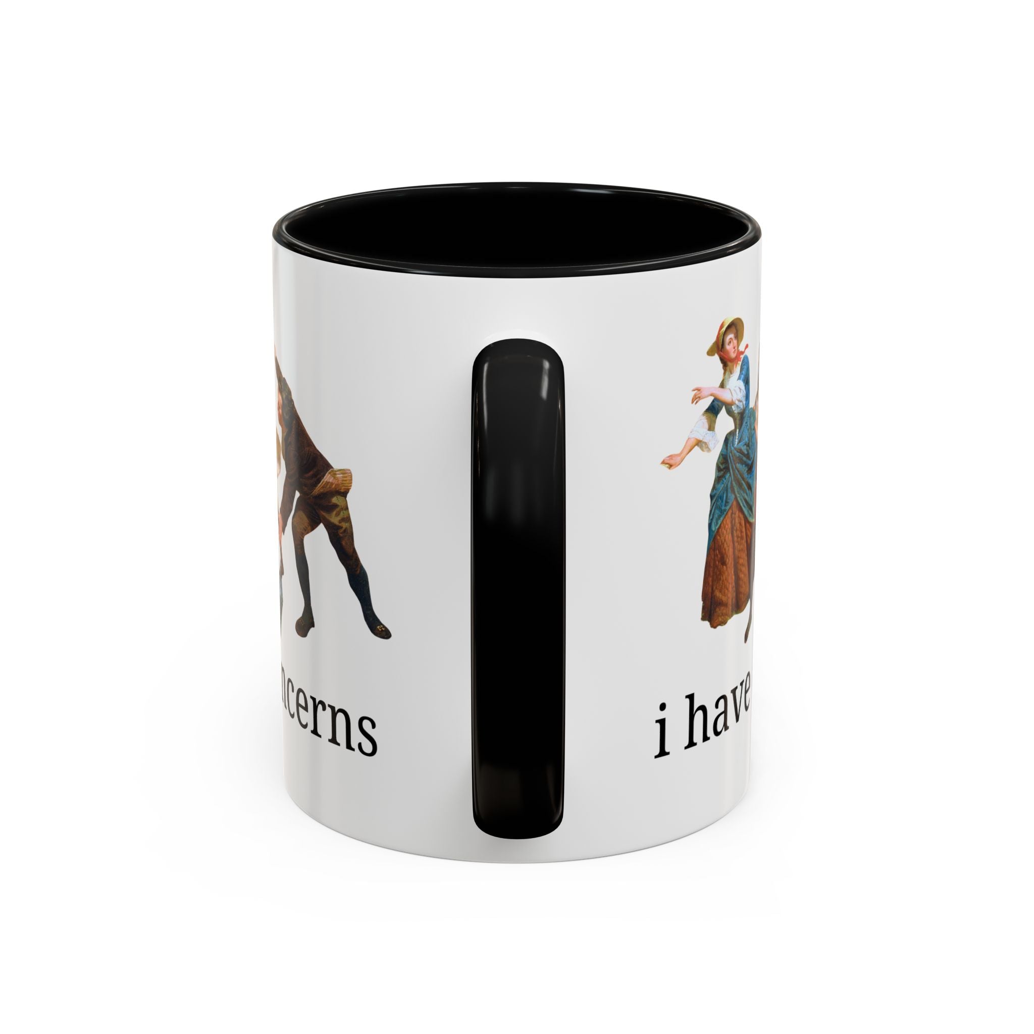 I Have Concerns Art History Coffee Mug: Mrs. Schuyler Burning Her Wheat Fields Mug Opal and June
