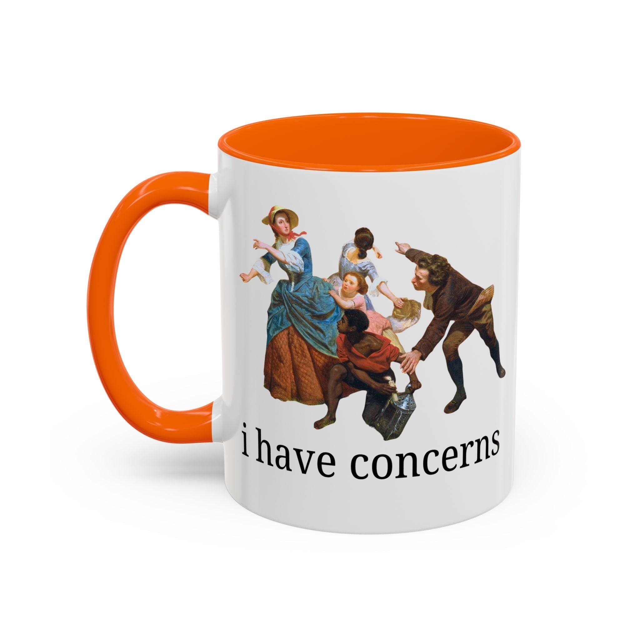 I Have Concerns Art History Coffee Mug: Mrs. Schuyler Burning Her Wheat Fields Mug Opal and June