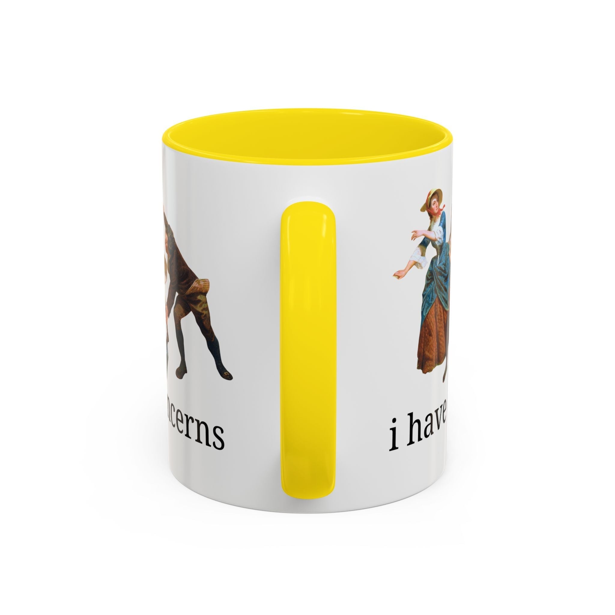 I Have Concerns Art History Coffee Mug: Mrs. Schuyler Burning Her Wheat Fields Mug Opal and June