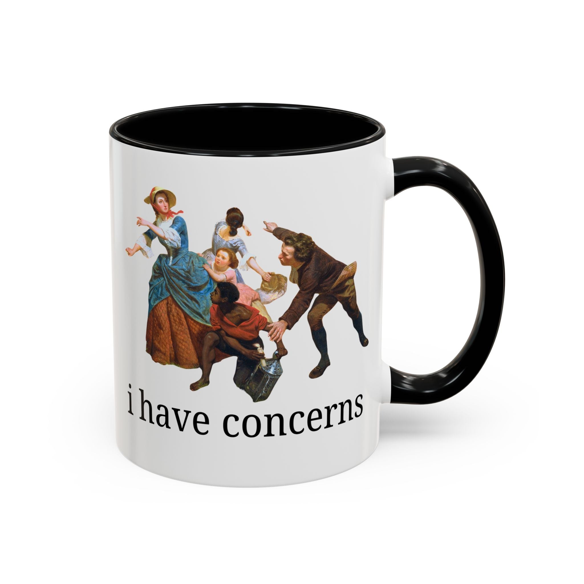 I Have Concerns Art History Coffee Mug: Mrs. Schuyler Burning Her Wheat Fields Mug Opal and June