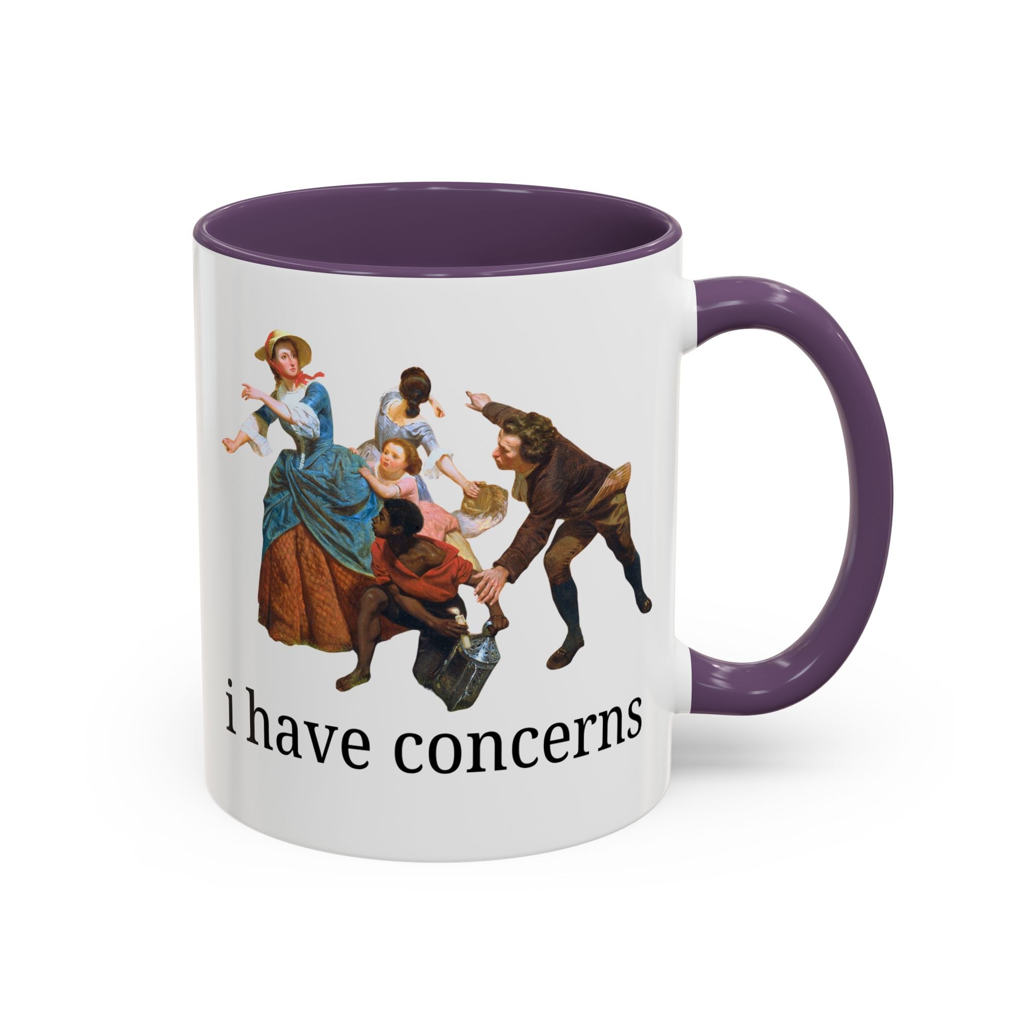 I Have Concerns Art History Coffee Mug: Mrs. Schuyler Burning Her Wheat Fields Mug Opal and June