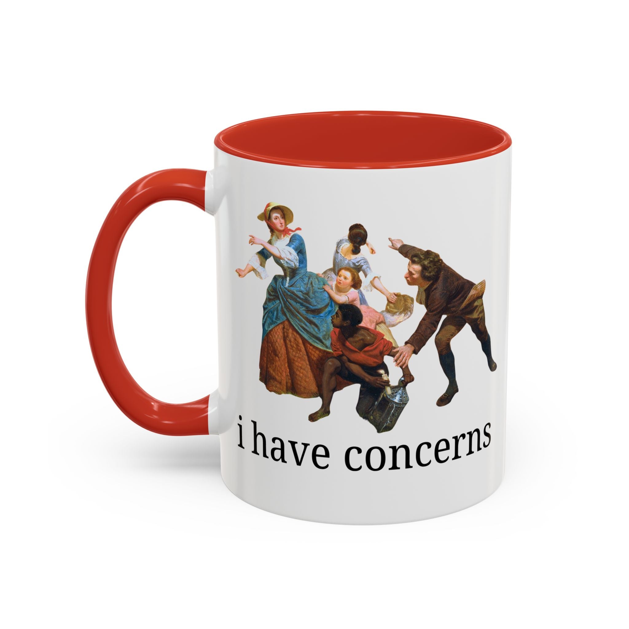 I Have Concerns Art History Coffee Mug: Mrs. Schuyler Burning Her Wheat Fields Mug Opal and June